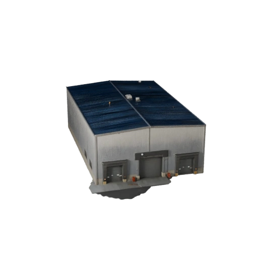 Low Poly Schiffswerft Lagerhaus 3D Modell für Spiele & VR