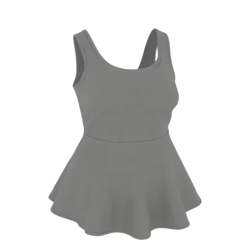 Готовая к печати 3D-модель Mini Dress STL, студийный рендер в три четверти, с откалиброванным силуэтом одежды и читаемыми мат