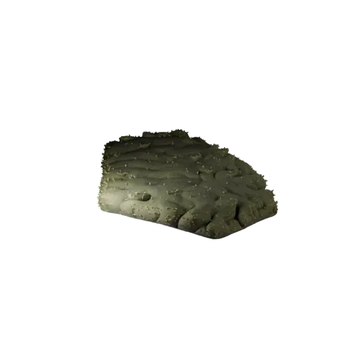 Реалистичная 3D модель Биома Лунного Болота, рендер окружения с трех четвертей, показывающий слои рельефа, грязевые отмели.