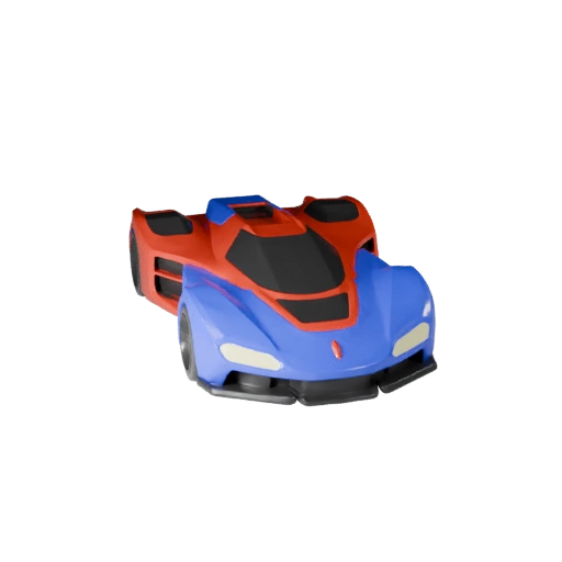 Мультяшный ховеркар 3D модель для стилизованных игр, PBR ассет