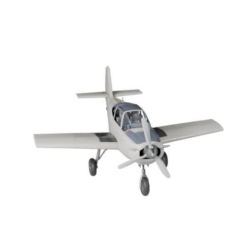3D модель самолета с пропеллером для Blender - готовый к рендерингу ассет