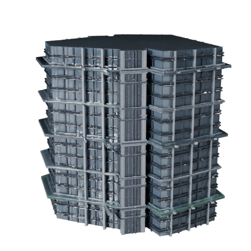 Modello 3D di Facciata a Muro Tenda High Poly per Archviz