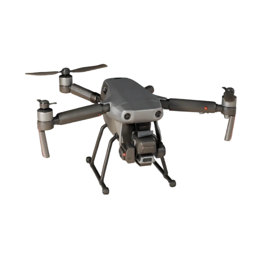 3D модель квадрокоптера дрона для Blender и игр - реалистичный