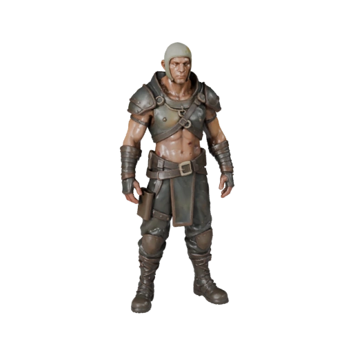 Реалистичный игровой персонаж Рейдер - с ригом