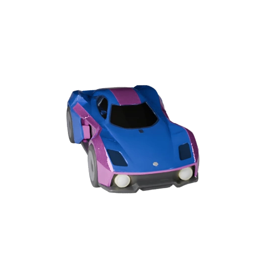 Мультяшный научно-фантастический автомобиль 3D модель для стилизованных игр PBR ресурс