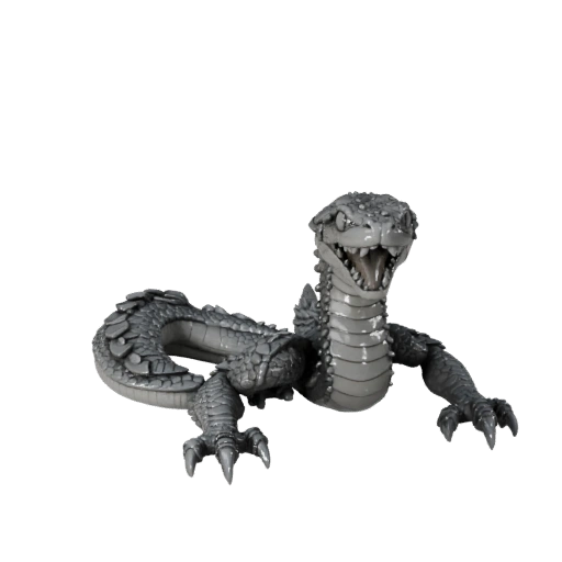 Высокополигональная 3D модель черной мамбы - Детальный STL-ресурс для печати