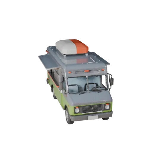 3D модель фудтрака для Blender - готовый к рендерингу ассет