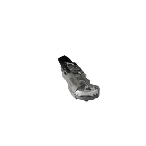 3D-модель ножа для точных работ, вид в профиль, рендер в техническом окне, показывающий крашеный металл, зоны для удобного за