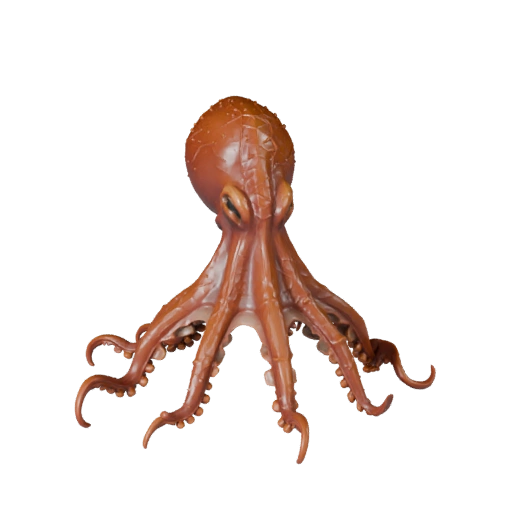 Высокополигональный 3D Модель Осьминога - Детальный STL Ресурс для Печати