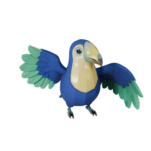 Высокополигональный 3D-модель тукана - Детальный STL-ресурс для печати