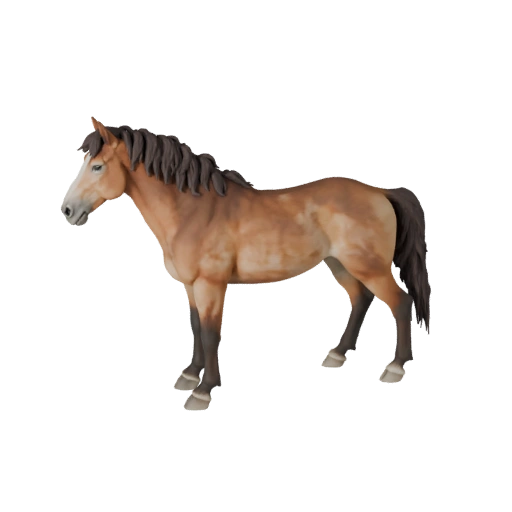 Реалистичный мул 3D модель - rigged PBR ассет для игр | Royalty-Free