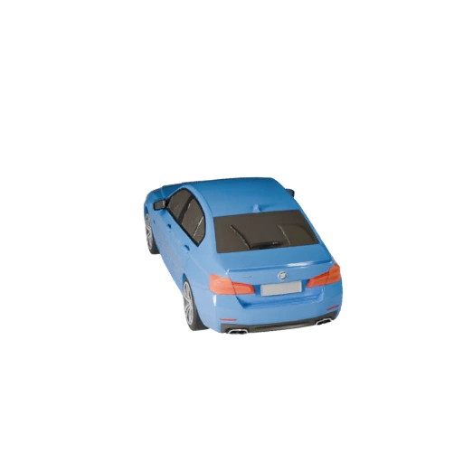 Роскошный седан в стиле BMW 3D модель - Низкополигональный, готов к игре