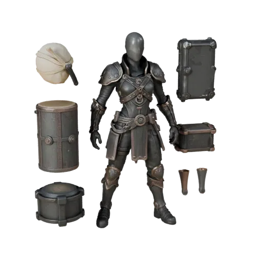 3D персонаж Sci Fi Arcane Pirate, вид в окне движка, готовый ассет для Unreal Engine со статичной позой и PBR