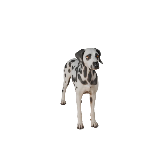 Реалистичная 3D модель далматинской собаки - rigged PBR ассет для игр
