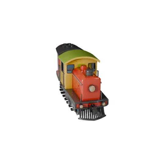 Мультяшный паровоз 3D модель для стилизованных игр