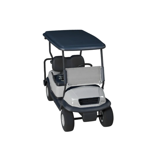 3D модель гольф-кара для Unity - Низкополигональный игровой ассет