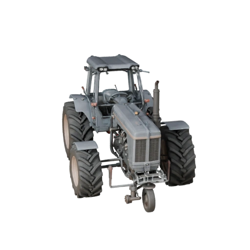 Высокополигональный винтажный фермерский трактор 3D модель для студии