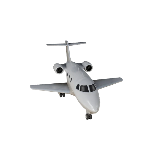 Частный самолет 3D модель для Blender - Готовый к рендерингу ассет
