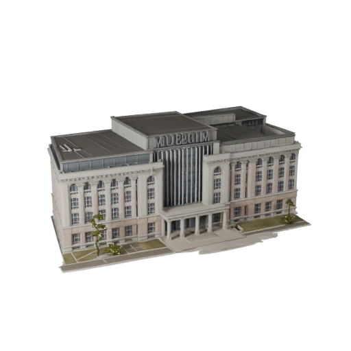 نموذج ثلاثي الأبعاد لمبنى متحف لوحدة يونيتي - أصل لعبة للهندسة المعمارية