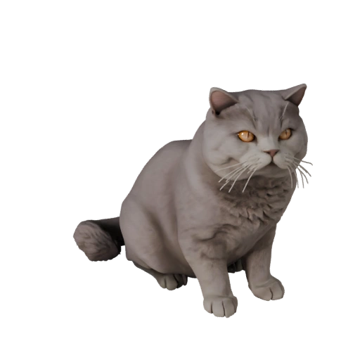 Высокополигональная 3D модель британской короткошерстной - STL файл для печати