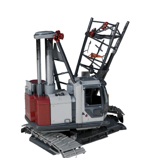 3D модель гусеничного крана - высокополигональный PBR-ресурс для студии