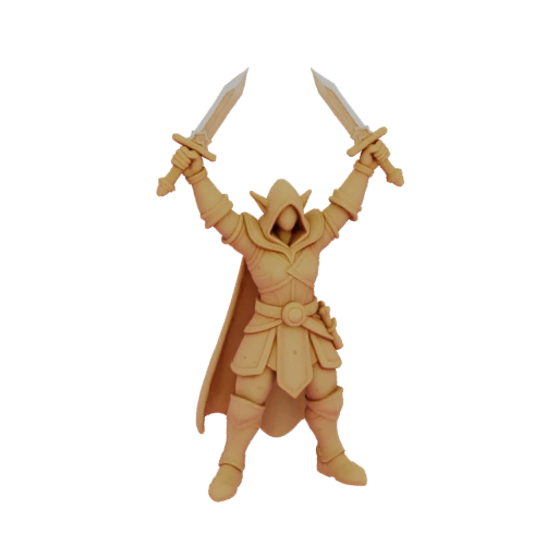 Фэнтези Эльф Изгой Миниатюра STL - Победа