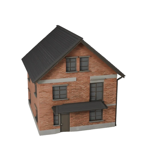 Cabina di Montagna Low Poly 3D Model per Asset di Gioco in Tempo Reale