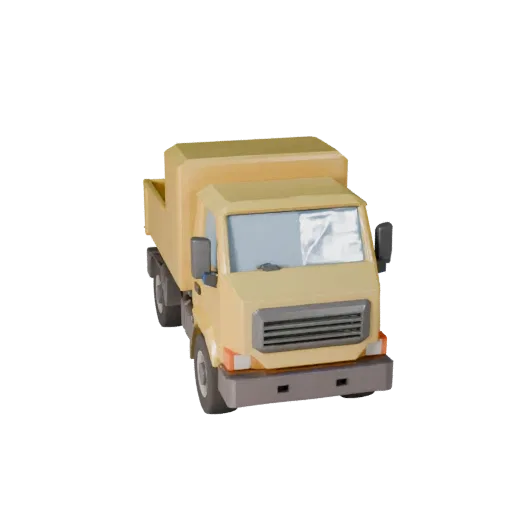 Низкополигональный эвакуатор 3D модель для Unity и Unreal PBR Asset