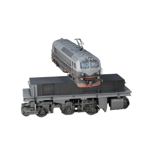 3D модель электровоза для Unity - Low Poly Игра