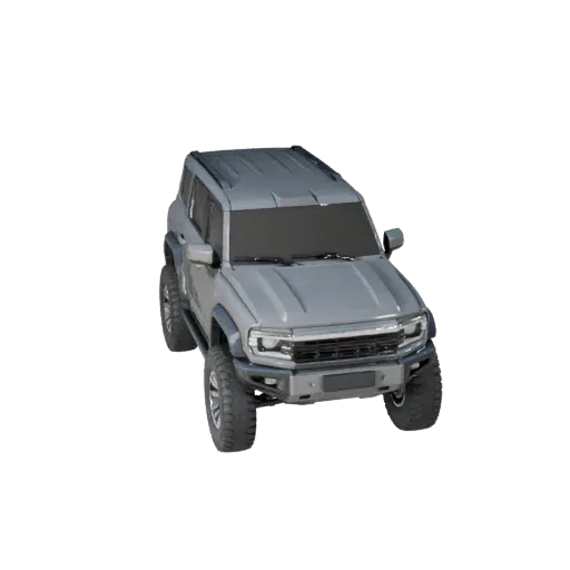 Готовый к игре 3D-модель Hover Suv, вид в три четверти в студии, готовый к производству ресурс транспортного средства с увели
