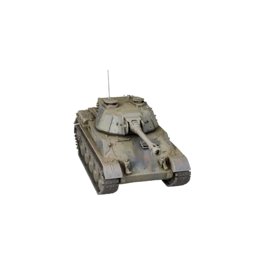 Готовая к игре 3D-модель танка, трехчетвертной студийный вид, готовый к производству актив транспортного средства с массивной