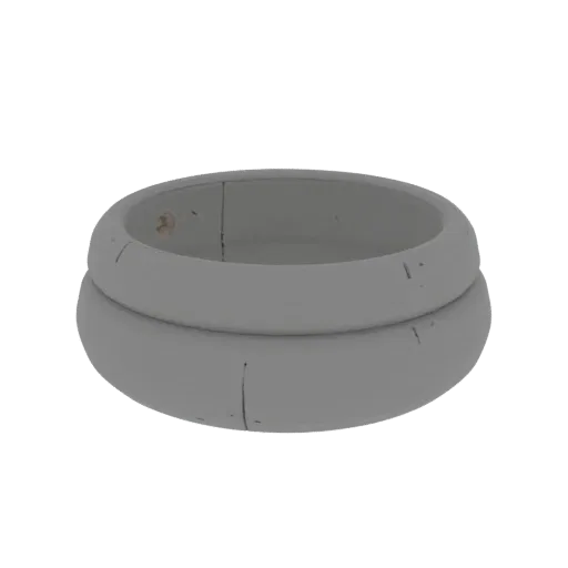 Платиновое обручальное кольцо для штабелирования, 3D-модель, изометрический рендер коллекционного дисплея, платиновое покрыти