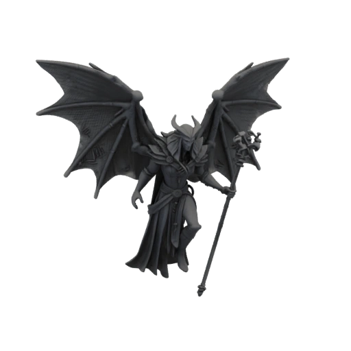 Фэнтези Лич Некромант Миниатюра STL - Размах Крыльев
