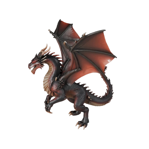 Реалистичный 3D Модель Огненного Дракона - Rigged PBR Asset для Игр