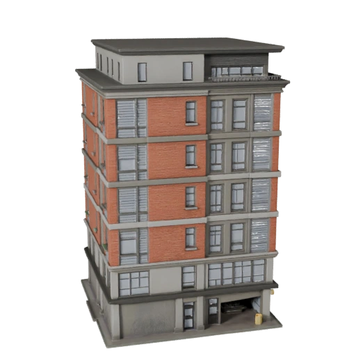 Duplex Haus 3D Modell für Unity - Spiel-Asset für Architektur