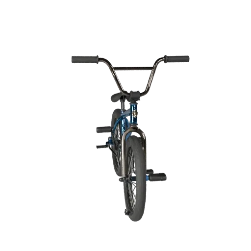 3D-модель BMX-велосипеда, вид в три четверти в студии, готовый к анимации актив транспортного средства с балансом рамы, масшт
