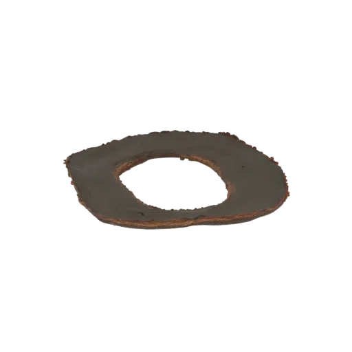 3D модель пончика с темным шоколадом, глянцевой глазурью и видимой текстурой кекса