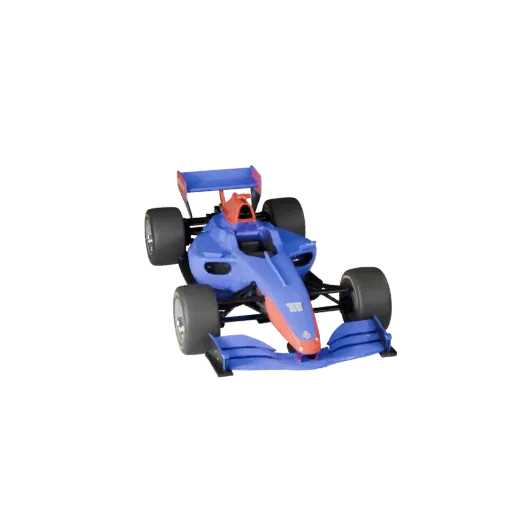 Высокополигональный гоночный болид 3D модель для студийных рендеров - PBR