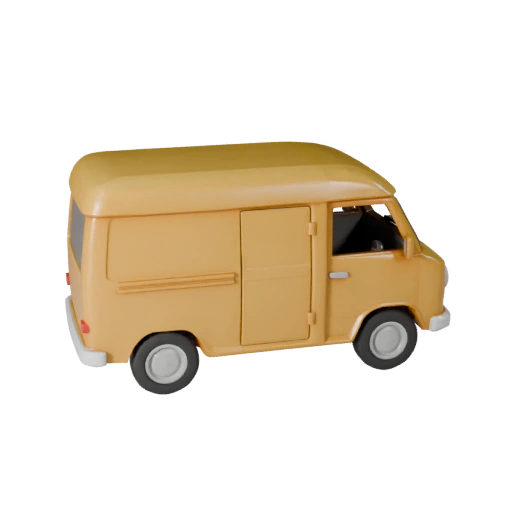 Печатный винтажный фургон доставки STL 3D модель - Дисплей
