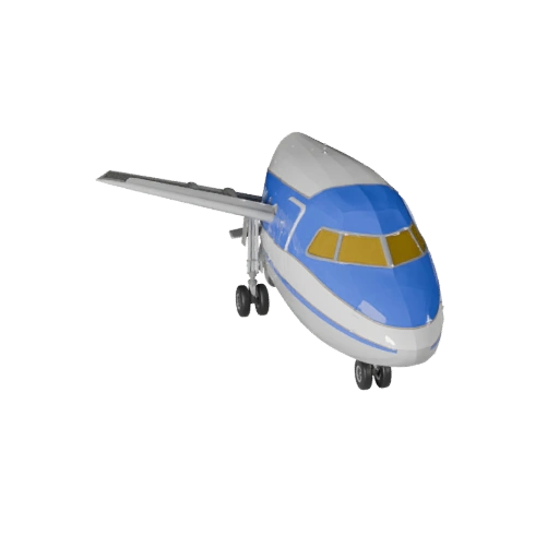 Высокополигональный лайнер в стиле Boeing для студии