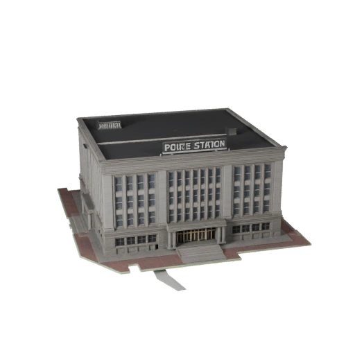 Modello 3D Stazione di Polizia per Unreal - Asset Realtime