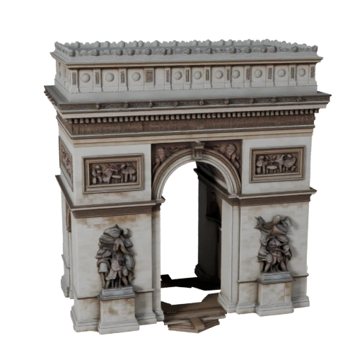 Modello 3D Arco di Trionfo Stilizzato - Asset di Gioco per Architettura
