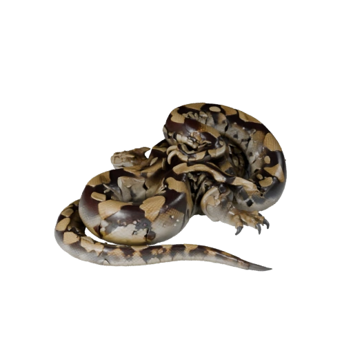 Высокополигональная 3D модель сетчатого питона - STL ресурс для печати