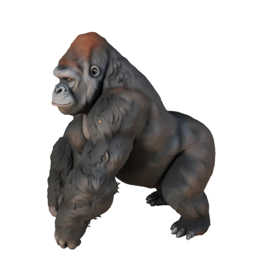 Реалистичная 3D модель гориллы - rigged PBR ассет для игр | PBR