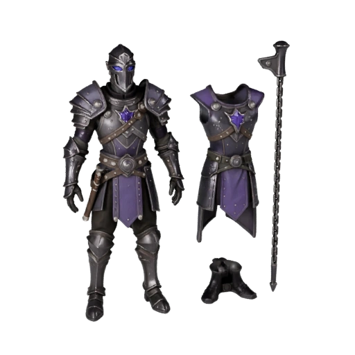 Модель персонажа Фэнтези Воин Пепла - с ригом