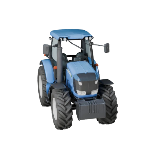 Высокополигональный сельскохозяйственный трактор 3D модель для студийных рендеров