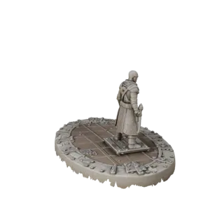 Предварительный просмотр модульного 3D-ассета «Промышленное основание для сцен», показывающий форму ободка, вид сверху для сб
