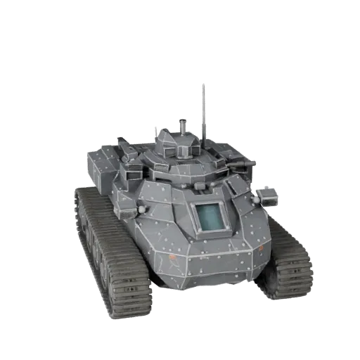 Низкополигональная 3D-модель военного корабля, вид в трех четвертях игрового окна, низкополигональный актив транспортного сре