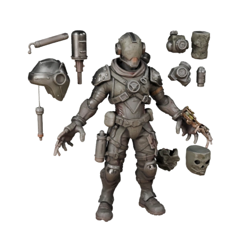 Постапокалиптический персонаж-выживший Команды - с ригом