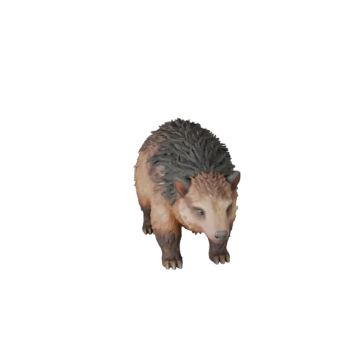 3D модель броненосца, вид сбоку, рендер дикой природы, готовый для Blender ассет животного с балансом позы, анатомическими ор